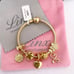 Linx Yellow Gold Snake Chain Bracelet with Registered Nurse Themed Charms