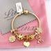 Linx Yellow Gold Snake Chain Bracelet with Registered Nurse Themed Charms