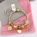 Linx Yellow Gold Snake Chain Bracelet with Registered Nurse Themed Charms