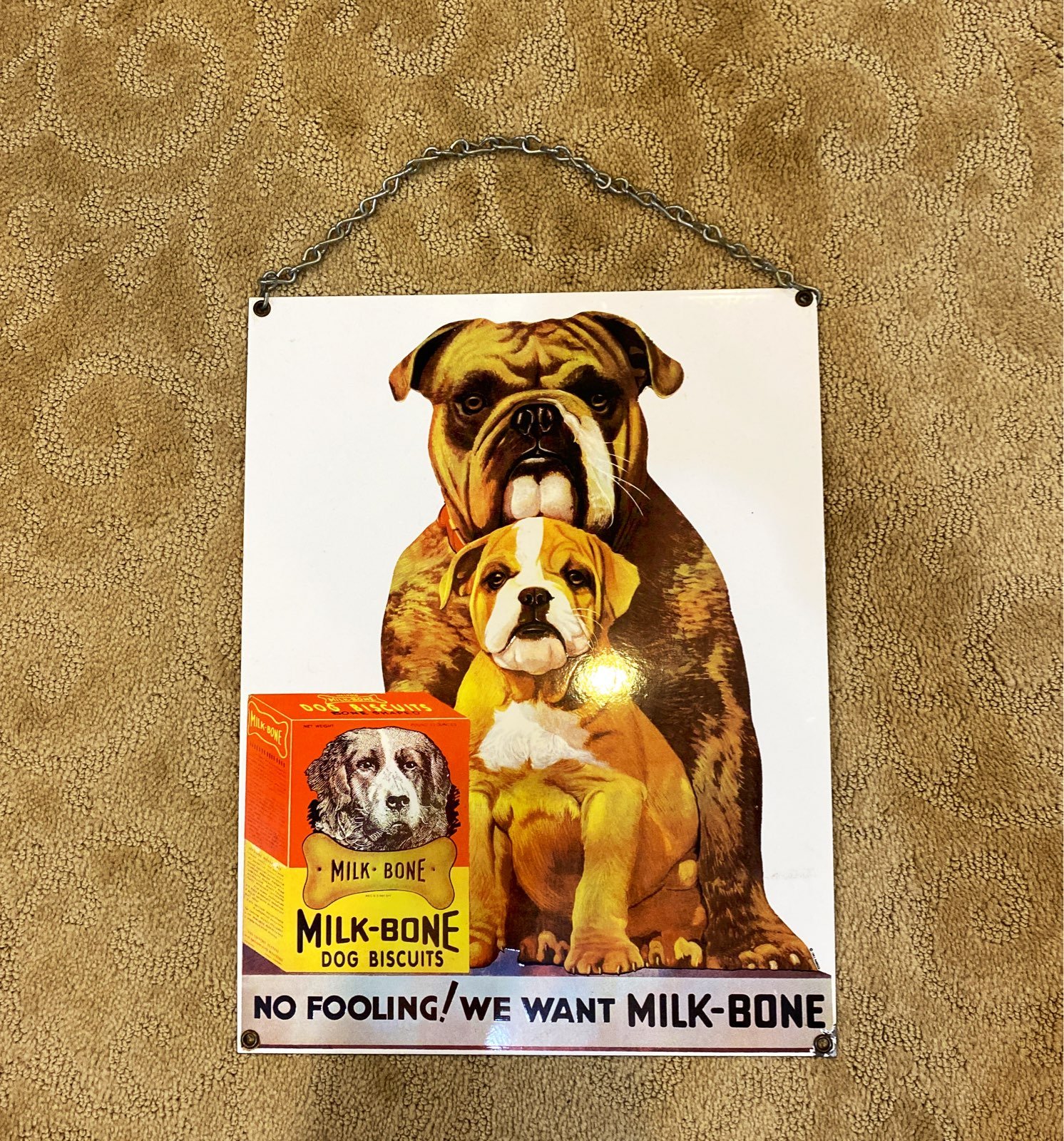 VINTAGE MILK-BONE BULLDOG SIGN