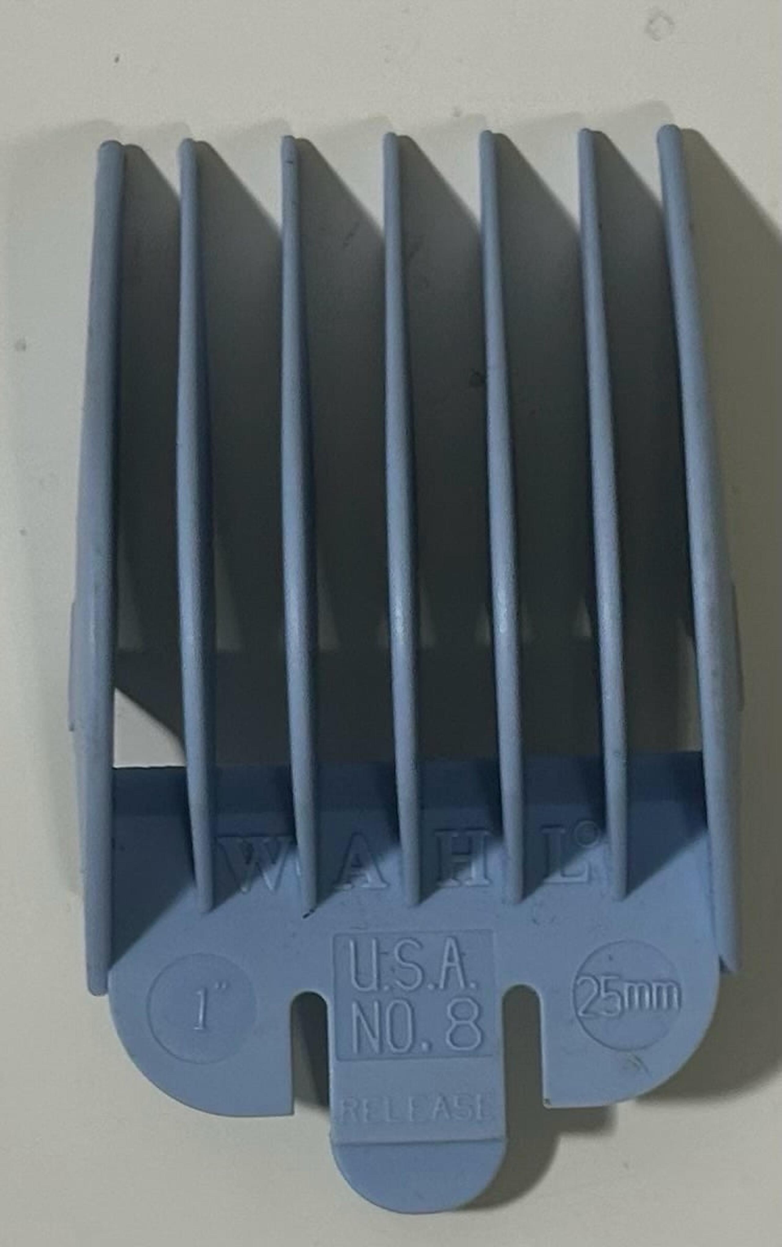 Wahl Hair Clipper Comb Guard Attachment Guide No.8 Light Blue Replacement 1" 25m