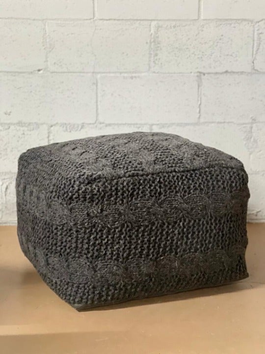 Hand-knitted cushion stool-M-1009