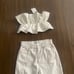 Zara cropped raffle halter top