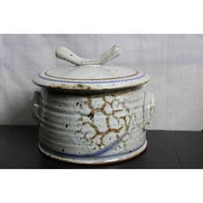 Vintage Ceramic stoneware Pot/ Pottery With Lid