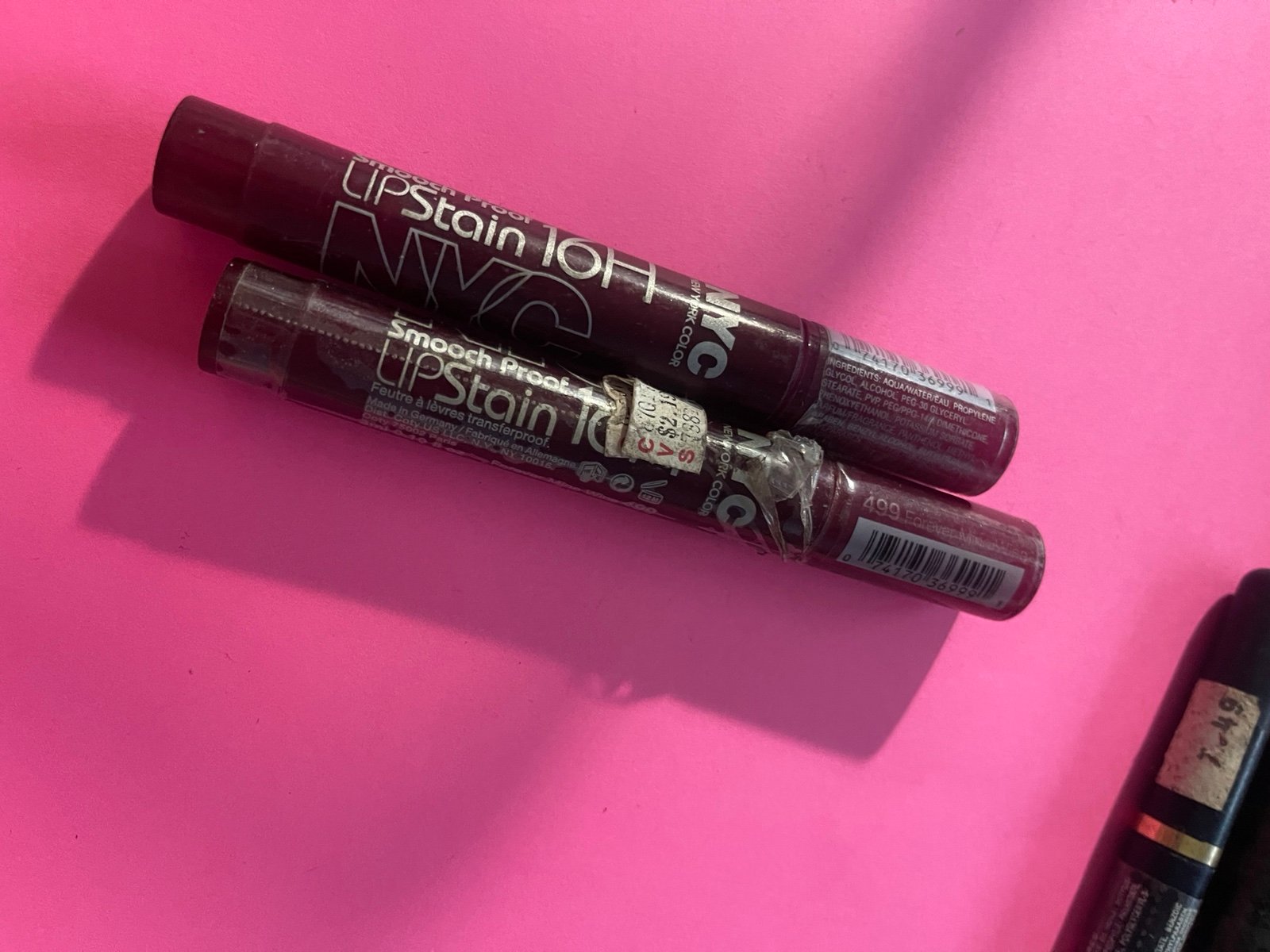 2 NYC Smooch Proof 16 Hr Lip Stain Lip Colour Lipstick 499 forever mine wine