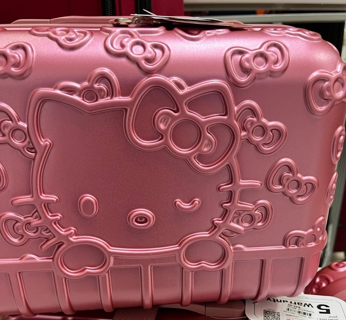 Hello Kitty Portrait & Bows FUL make up case travel vanity Luggage Suitcase NEW