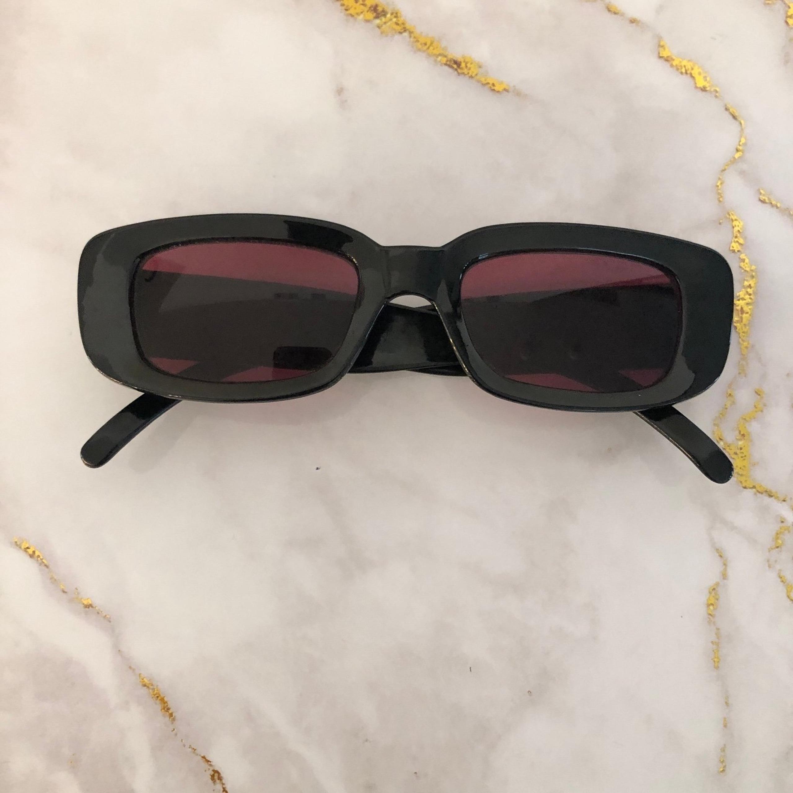 Vintage 90s Pink Purple Rose Colored Sunglasses