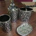 Silver Bathroom Accessory Sets 4 Piece Ceramic Gift Set Apartment Necessities