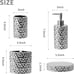 Silver Bathroom Accessory Sets 4 Piece Ceramic Gift Set Apartment Necessities