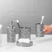 Silver Bathroom Accessory Sets 4 Piece Ceramic Gift Set Apartment Necessities