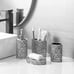 Silver Bathroom Accessory Sets 4 Piece Ceramic Gift Set Apartment Necessities
