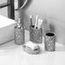 Silver Bathroom Accessory Sets 4 Piece Ceramic Gift Set Apartment Necessities