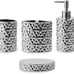 Silver Bathroom Accessory Sets 4 Piece Ceramic Gift Set Apartment Necessities