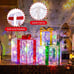 NEW Set of 3 Christmas Lighted Gift Boxes,8 Light Modes Light Up Present Boxes