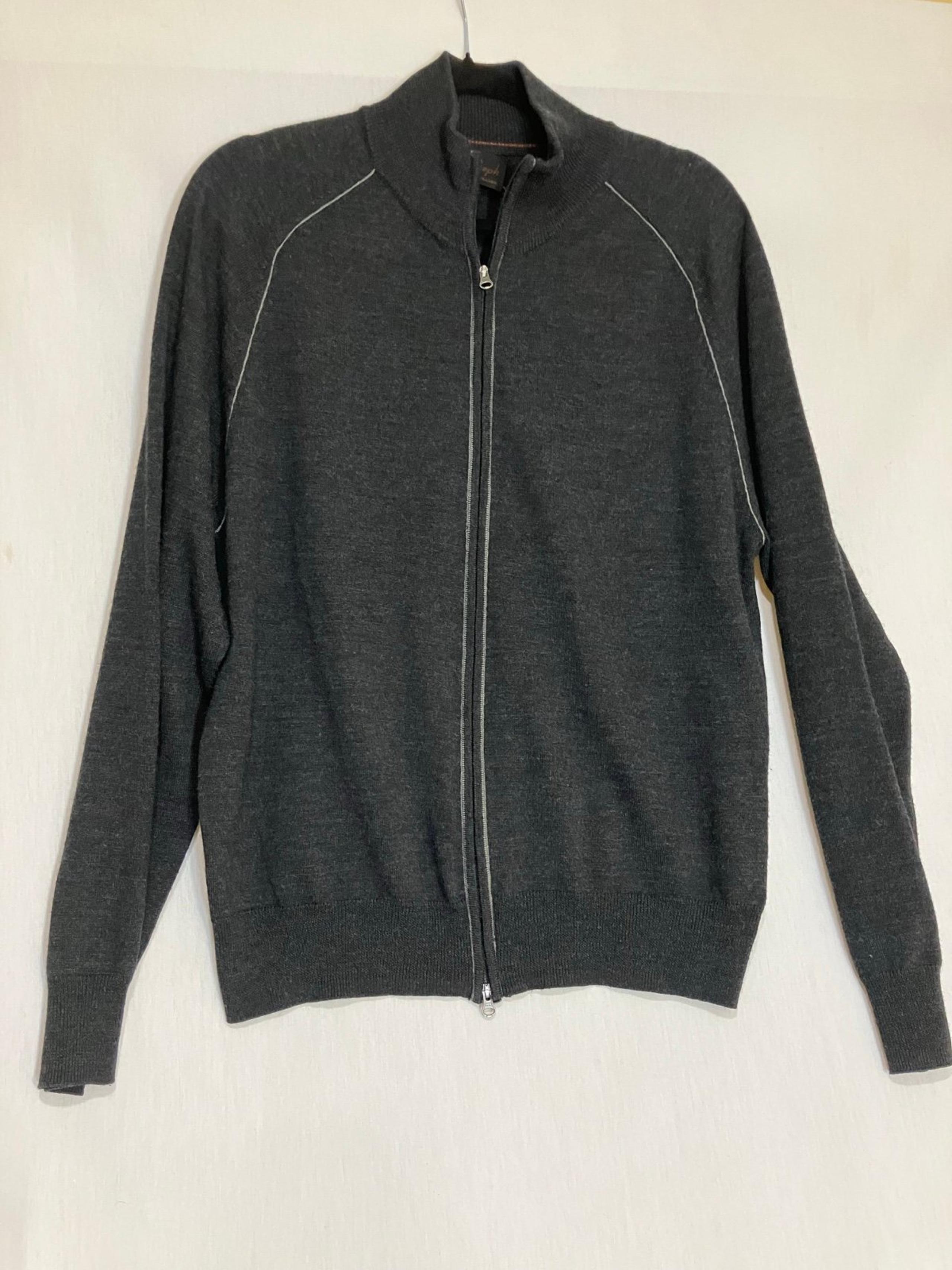 Joseph Jos A Bank Men’s Merino Wool Blend  Full Zip Cardigan Sweater Size Large