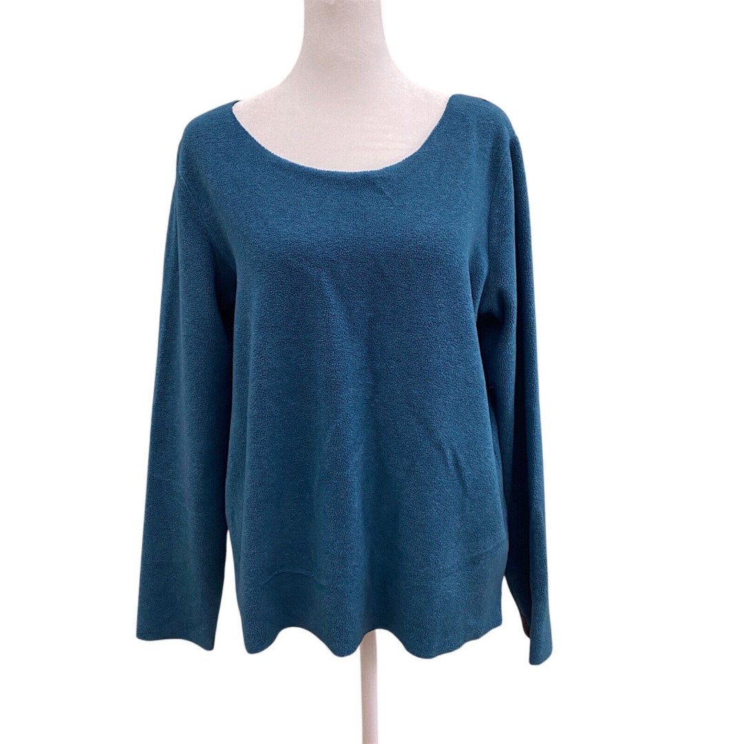Henriette Steffensen Copenhagen Sweater Fleece Womens Medium Blue Hygge Coastal