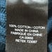 RW & Co Size L Vintage 90’s Blue Cable 100% Cotton Knit Jumper