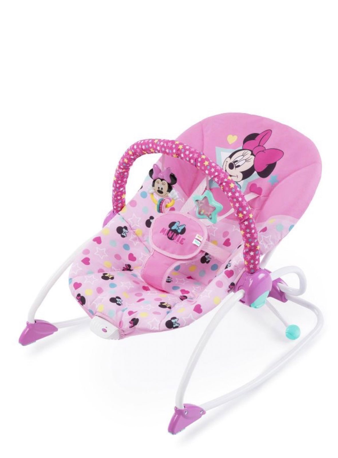 Bright Starts Disney Baby Minnie Mouse Stars and Smiles Infant To Toddler Rocker