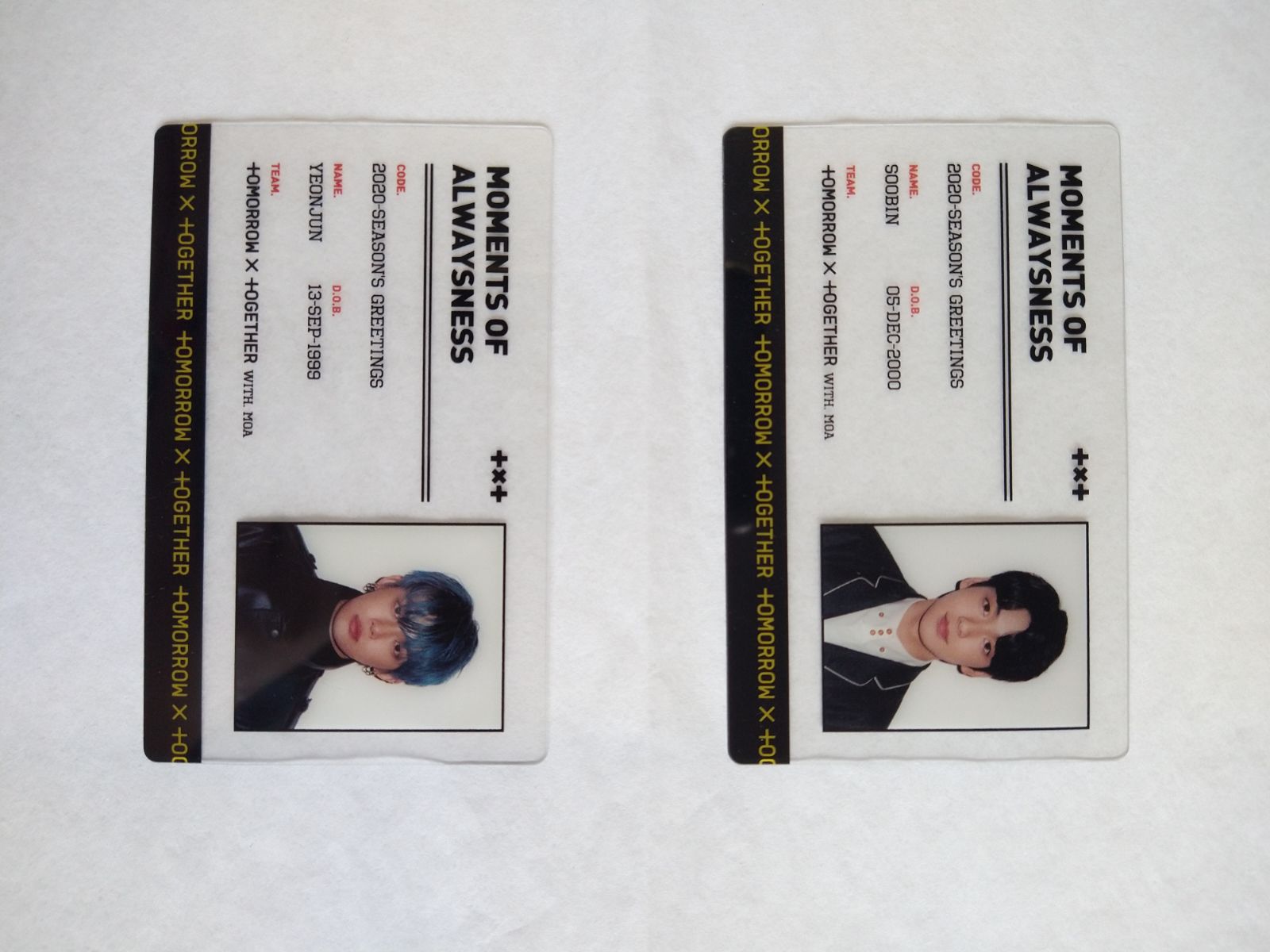 Txt 1st Seasons greetings ID photocards bundle