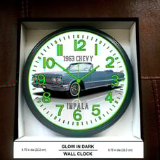 Impala Glow in the Dark Wall Clock 1963 Chevy Impala Garage Shop Wall Clock NEW!