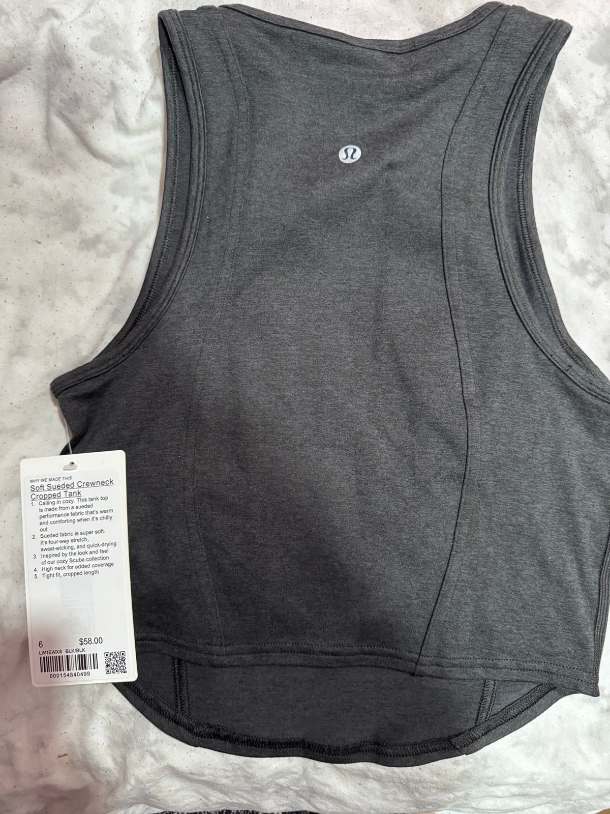 Lululemon soft sweded crewneck cropped tank