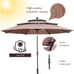 10FT Triple-Tier Patio Umbrella for Enhanced Stability & Shade