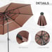 10FT Triple-Tier Patio Umbrella for Enhanced Stability & Shade