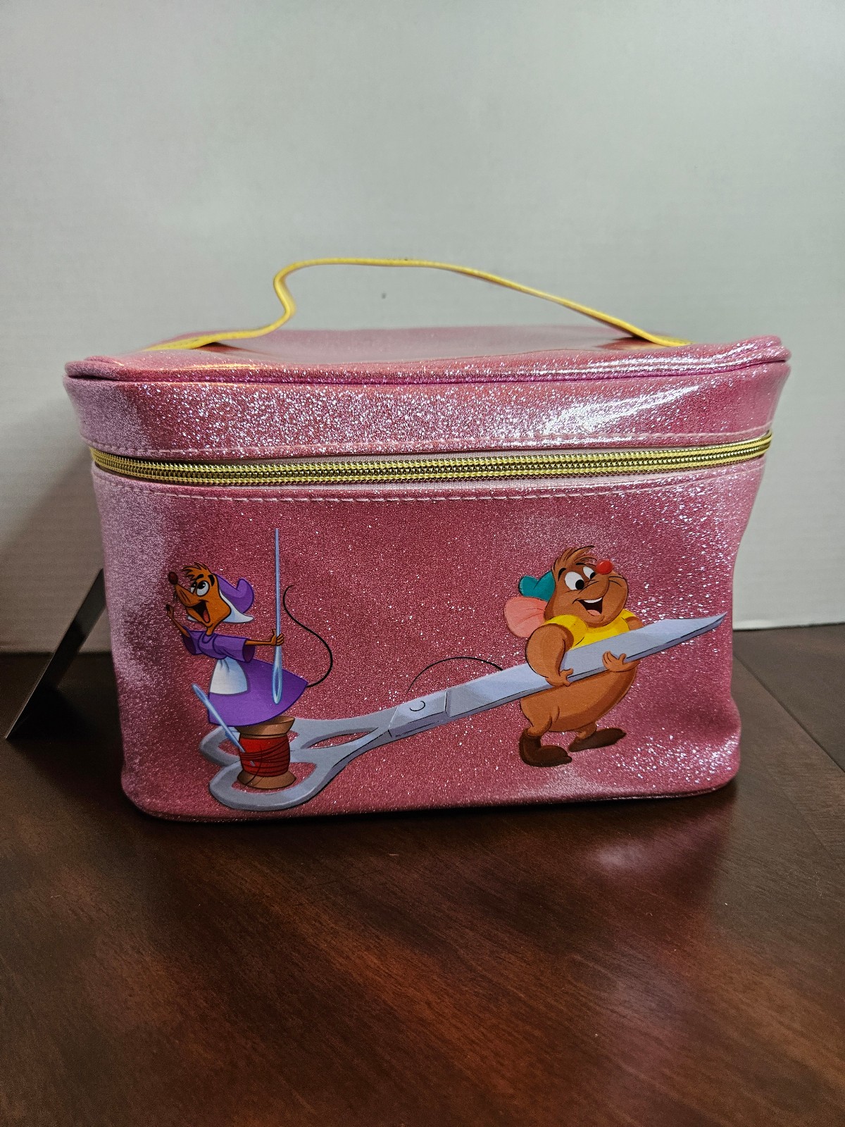 Disney Cinderella Mice at Work Glitter Cosmetic Case