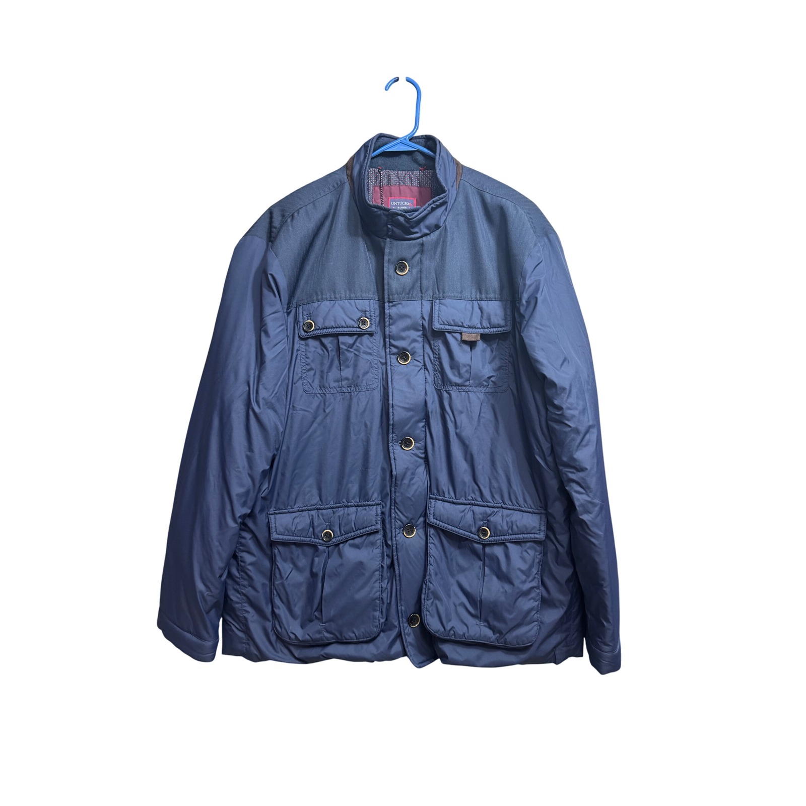 UNTUCKit Men's Landon Navy Blue Jacket Full Zip Size XL