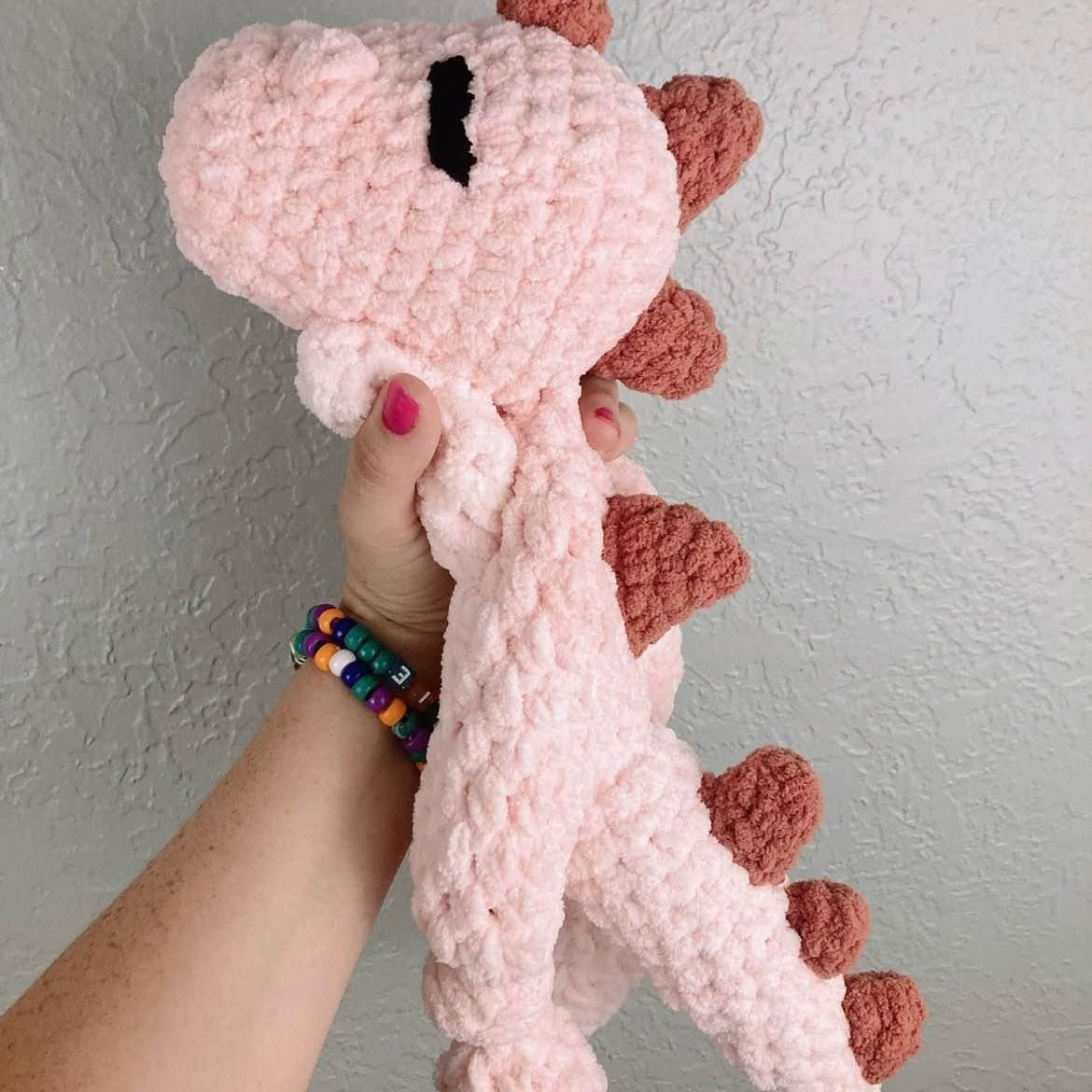 Soft Blanket Yarn Mini Dinosaur Lovey