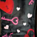 NWT JUICY COUTURE LOCK&KEY VALENTINE BLANKET! PINK,RED,BLACK