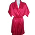 Vintage 80s Night Magic Hot Pink Kimono Robe Medium Knee Length Belted USA Made