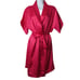 Vintage 80s Night Magic Hot Pink Kimono Robe Medium Knee Length Belted USA Made