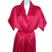 Vintage 80s Night Magic Hot Pink Kimono Robe Medium Knee Length Belted USA Made