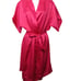 Vintage 80s Night Magic Hot Pink Kimono Robe Medium Knee Length Belted USA Made