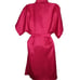 Vintage 80s Night Magic Hot Pink Kimono Robe Medium Knee Length Belted USA Made