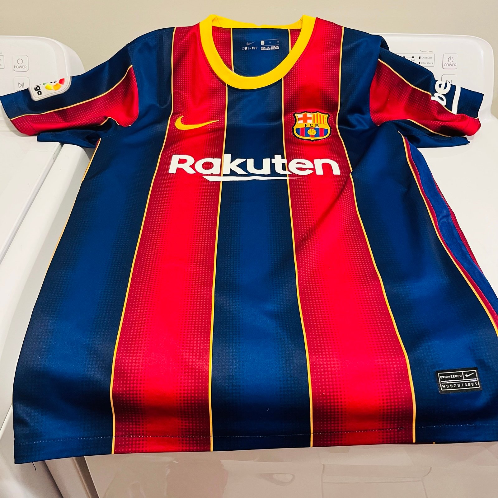 Nike Barcelona 2020 2021 Home Football Shirt Soccer Jersey Size M Men's