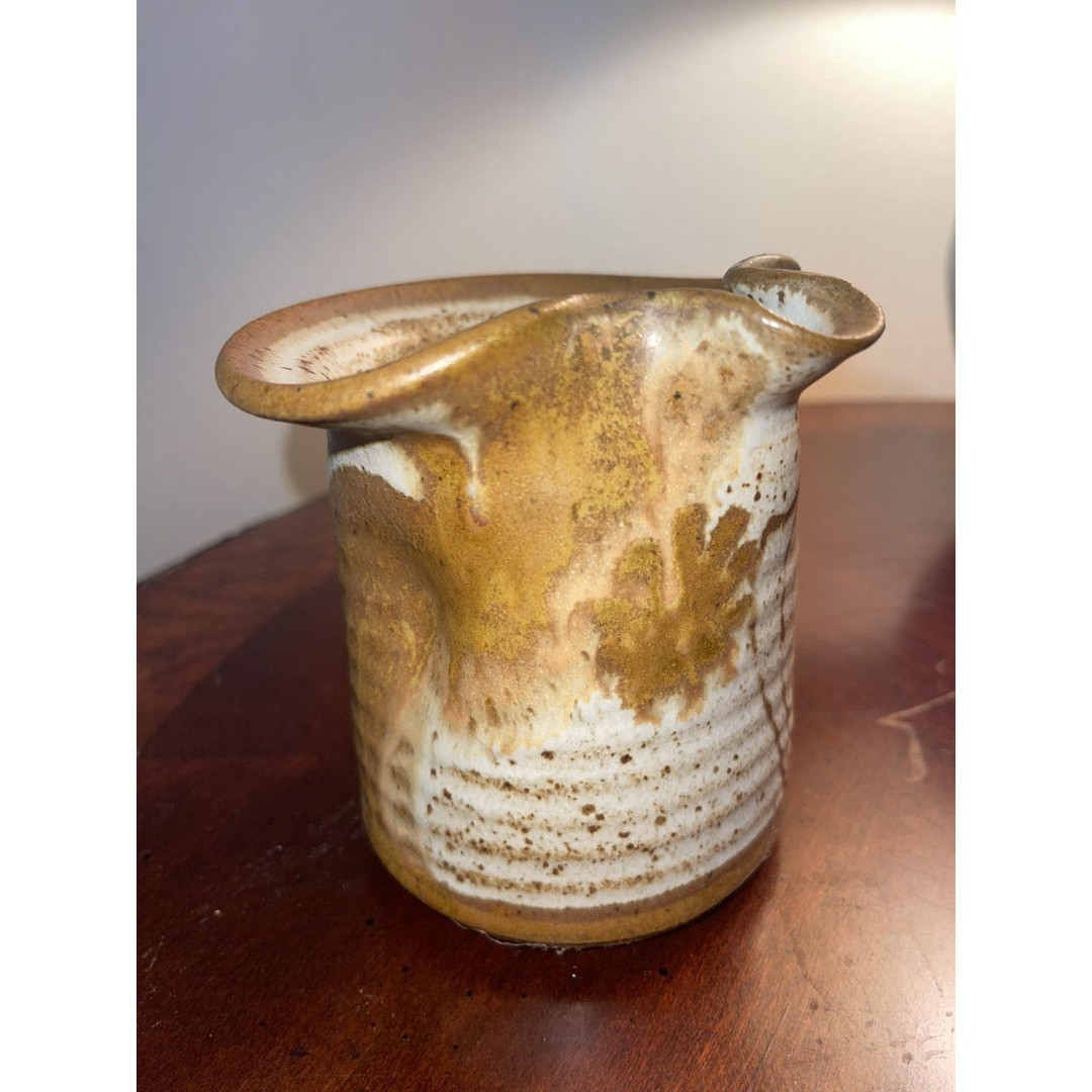 Vintage Wishon Harrell Signed Dated 1989 Num 0203 Muncie Ind Stoneware Pottery