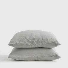 BRAND NEW QUINCE KING SHAMS ORGANIC AIRY GAUZE SHAM SET
