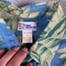 Vintage Reyn Spooner Hawaiian Shirt Men L Blue Leaves Floral Reverse Print Leaf