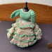Dollhouse Green Crochet Dress Form With Bonnet, Party, Artist Original VTG 1:12
