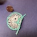 Dollhouse Green Crochet Dress Form With Bonnet, Party, Artist Original VTG 1:12