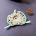 Dollhouse Green Crochet Dress Form With Bonnet, Party, Artist Original VTG 1:12