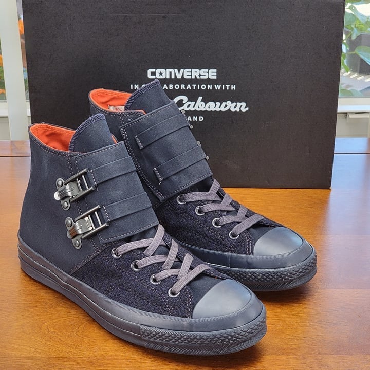 Converse X Nigel Cabourn Chuck 70 Hi 155332C Dark Navy/Orange Size 9.5 Men's