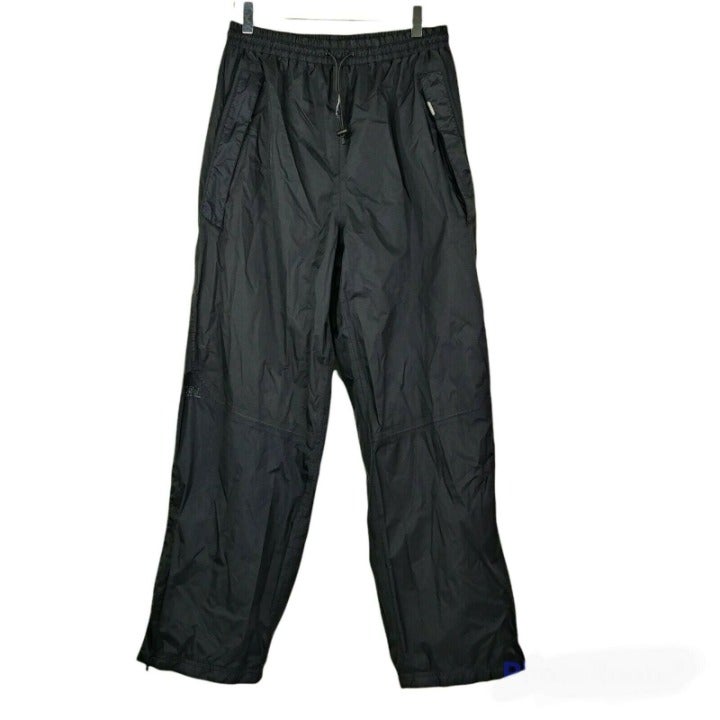 HH Helly Hansen Men's Packable Waterproof Black Pants Size Med Zip Side Pockets