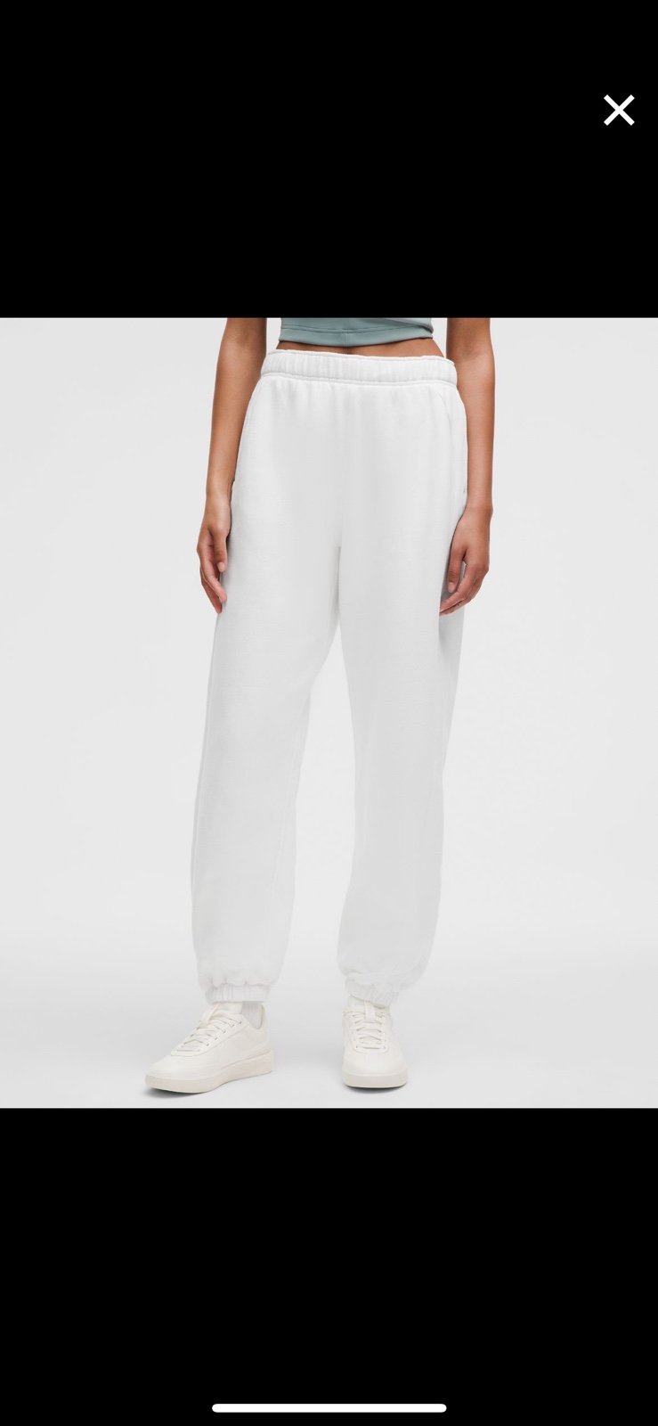 Lululemon White Scuba HR Relaxed Jogger Size 8