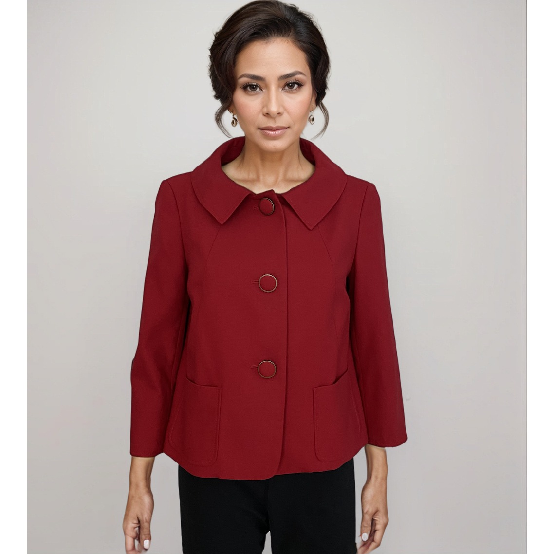 Talbots Blazer Women Sz 4 Red Business Office Work