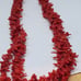 coral style chips necklace