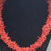 coral style chips necklace