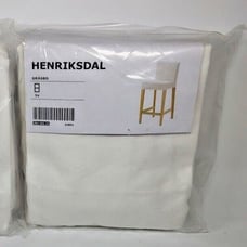 2 x IKEA HENRIKSDAL Bar stool COVERS GRASBO White Henriksdal Slipcovers NEW